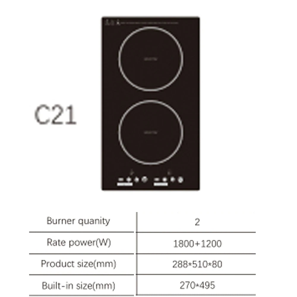 Double Ceramic Induction Cooktop - Electric Stove