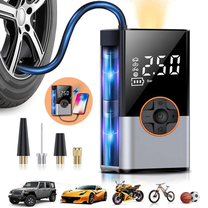 Portable Air Compressor: Cordless Tire Inflator 