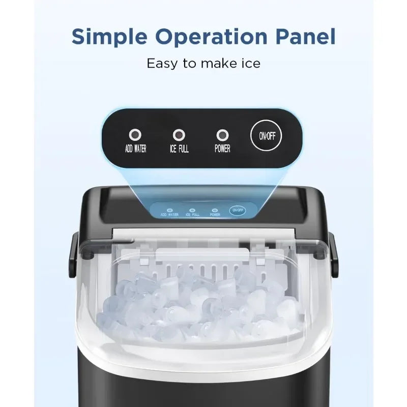 Ice Maker Countertop, 26.5lbs/Day, Self-Cleaning Portable