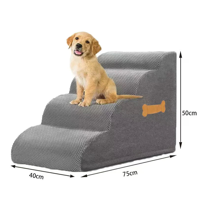 Pet Stairs Large Dog: Extra Wide Non-Slip Steps for Bed/Couch