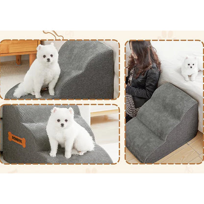 Pet Stairs Large Dog: Extra Wide Non-Slip Steps for Bed/Couch