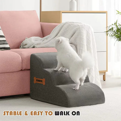 Pet Stairs Large Dog: Extra Wide Non-Slip Steps for Bed/Couch