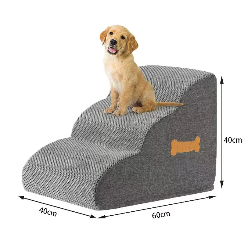 Pet Stairs Large Dog: Extra Wide Non-Slip Steps for Bed/Couch