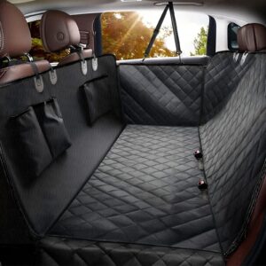 Dog Car Seat Cover For Back Seat, Waterproof Scratch Proof Nonslip Seat Cover,Duty Scratch Soft Dog Hammock For Car For Cars Trucks And SUVs Black