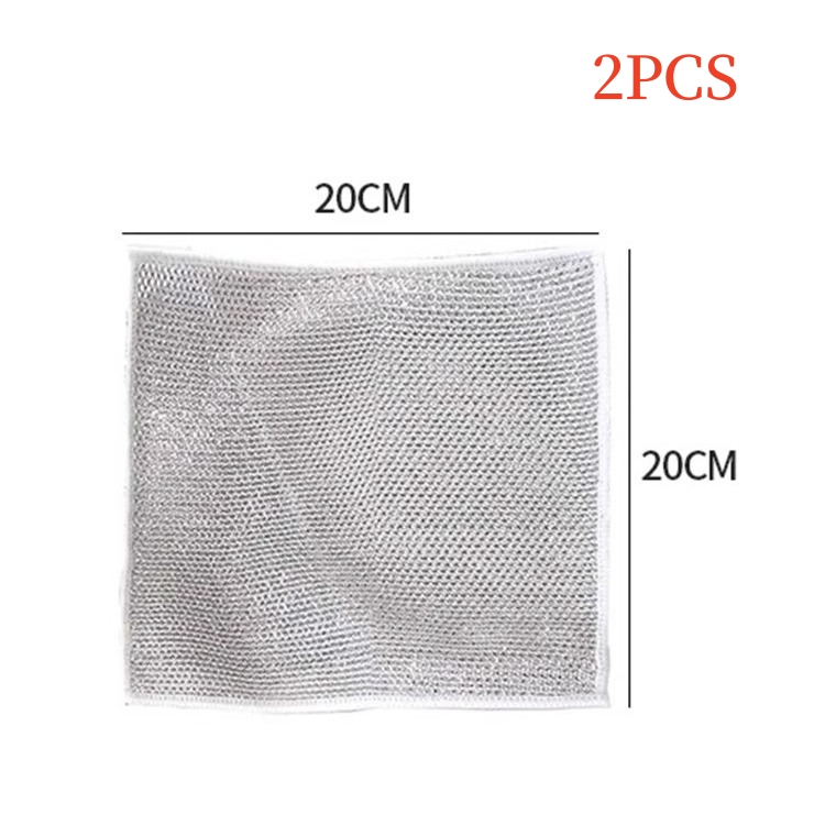 Silver Silk Rag Double-sided Kitchen Magic Dishcloth - Product view 3 Silver microfiber cleaning cloth for wiping furniture - Product view 3