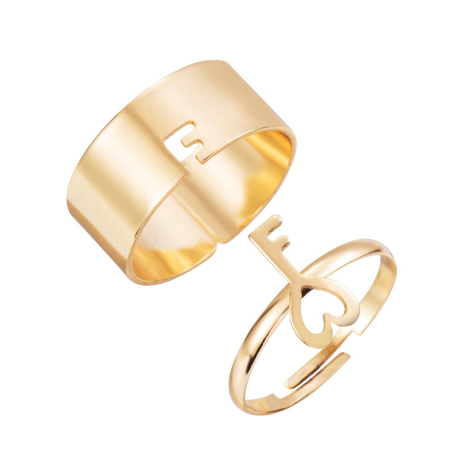 Adjustable unisex alloy punk ring with assorted dinosaur, flame, frog, and key motifs - Product view 9