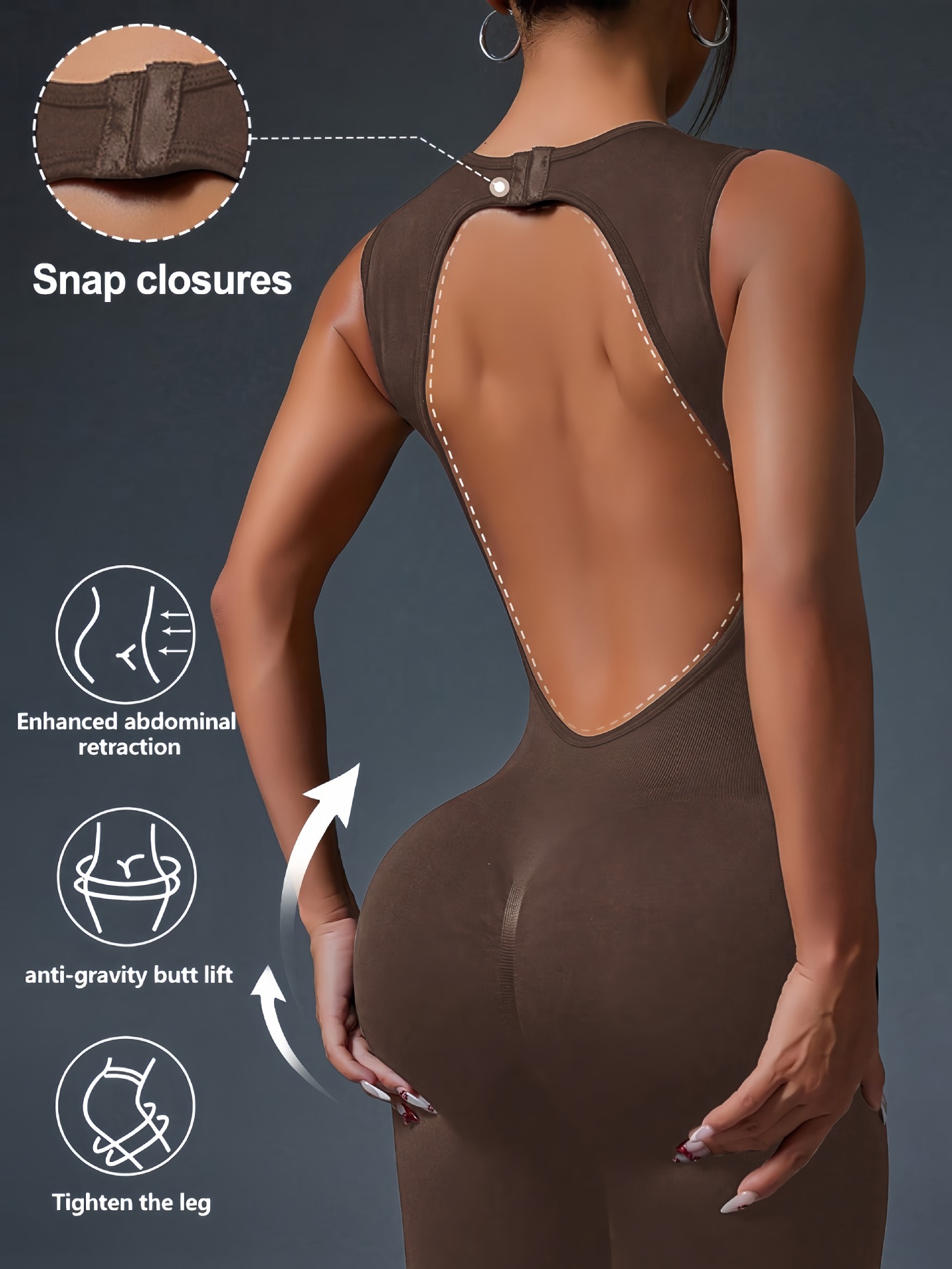Fashion Personality All-in-one Yoga Jumpsuit Women - Product detail 4 Women’s sleeveless nylon yoga jumpsuit in a casual one-piece style - Product detail 4