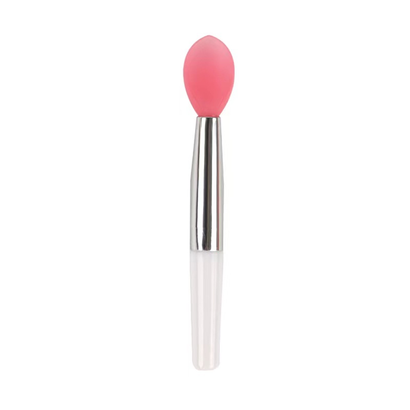 Mini Watermelon Red silicone lip lacquer brush with portable handle - Product view 1