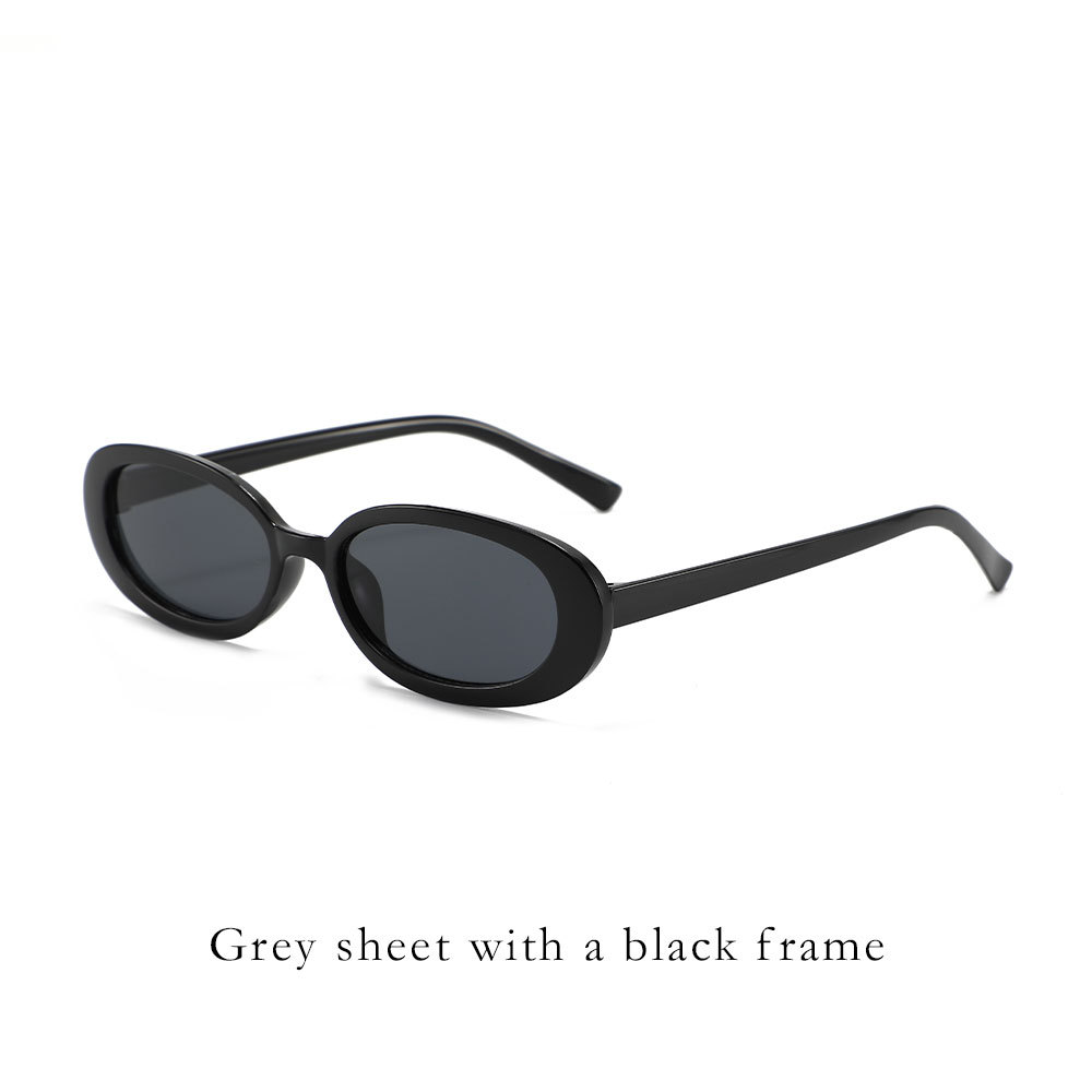 Oval UV400 retro street sunglasses with a full frame - Product view 6
