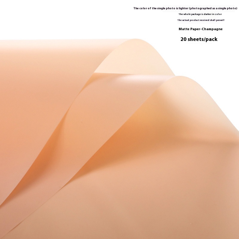 Soft light printed cellophane flower wrapping paper in a selected color - Product view 23