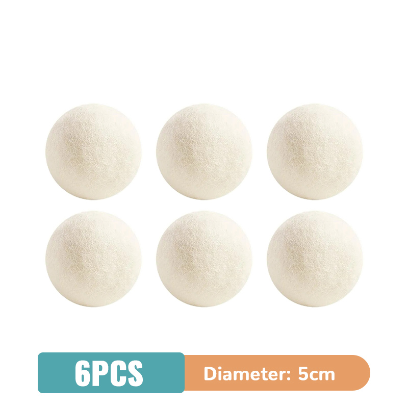 White 100% wool dryer ball with lamb pattern - Product view 2