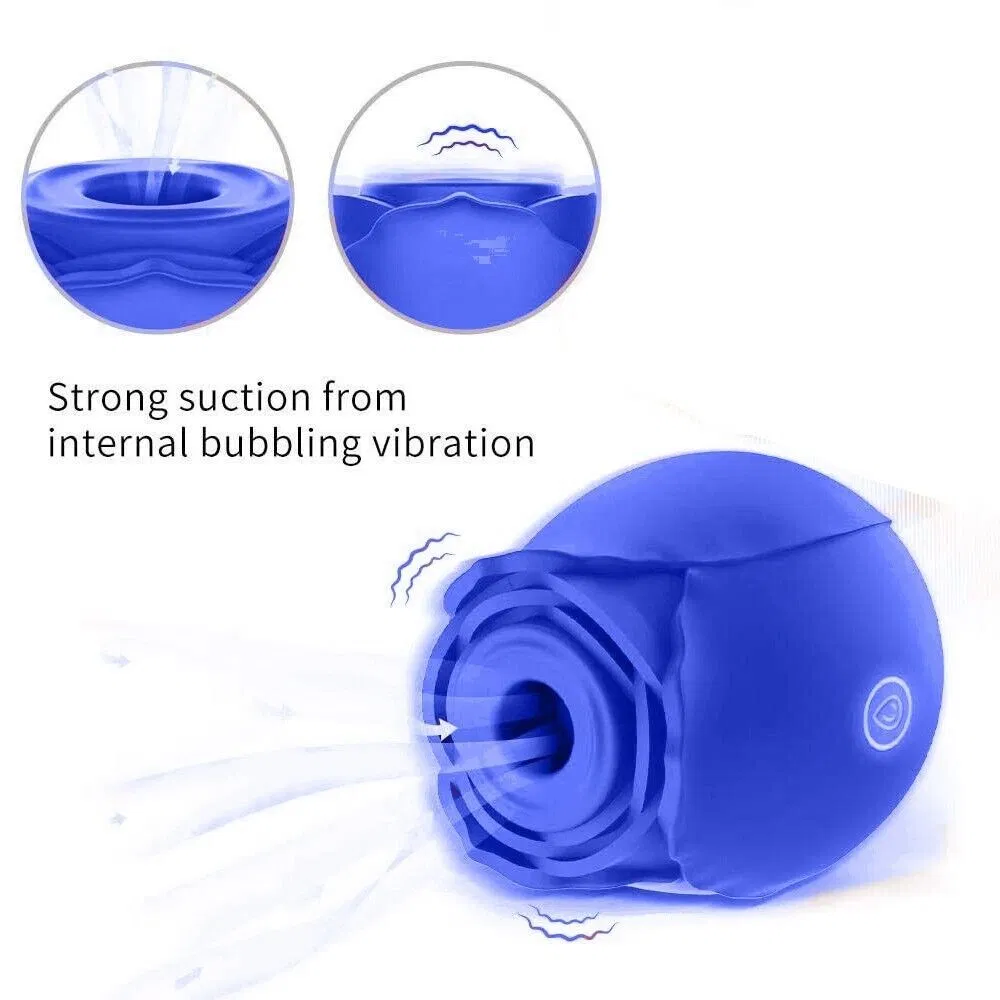 Rose-shaped 10-speed clitoral sucking and vibrating massager - Product view 3
