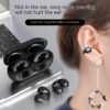 Black wireless Bluetooth ear clip headset - Main product view