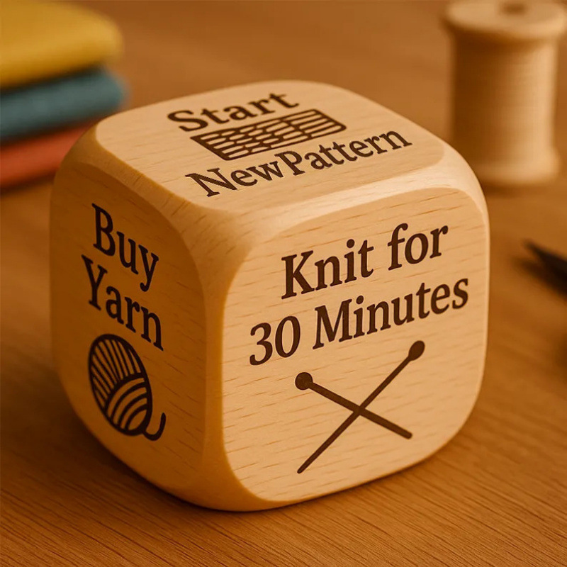 handmade wooden decision die for tabletop games and creative activities - Product view 2