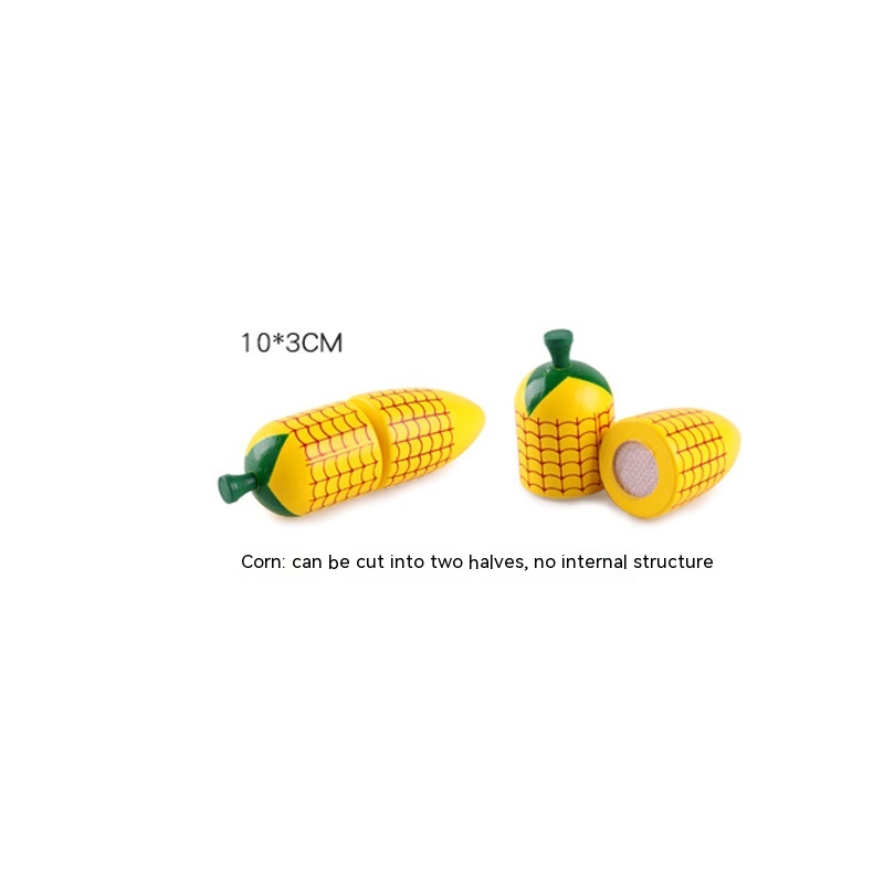 Wooden magnetic fruit and vegetable cutting toy set for children - Product view 9