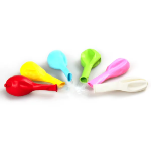 Six colorful LED light-up balloons with lights inside - Main product view
