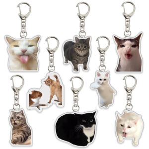 Cartoon acrylic keychain in a selected standard style - Main product view
