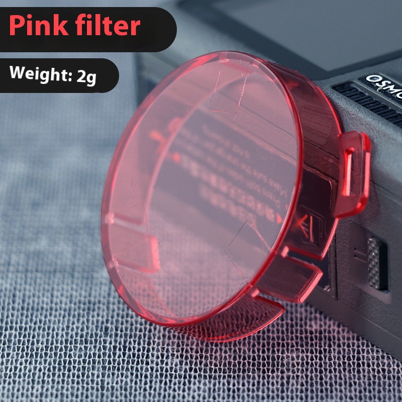 Acrylic DJI Osmo Action camera cover in pink, red, and purple - Product view 2