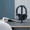 Desktop headphone stand with non-slip base in white or black - Main product view