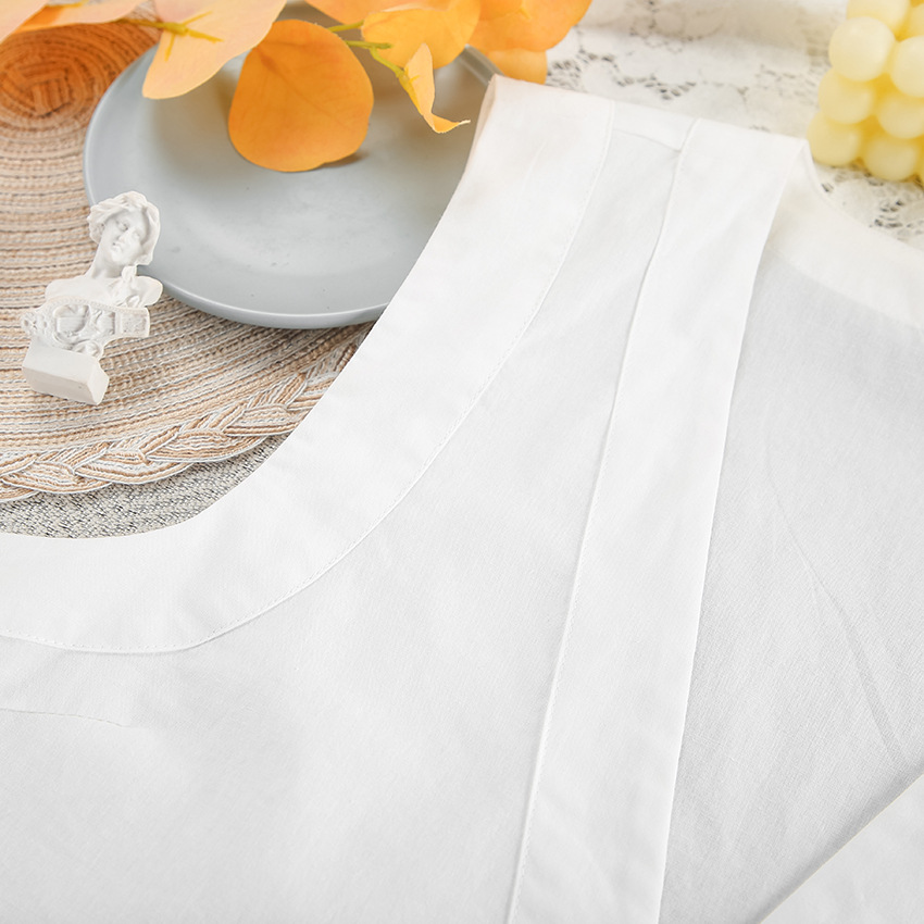 Loose And Comfortable Nightgownpajamas For Women - Product detail 11 Women’s white cotton sleeveless pullover nightgown - Product detail 11