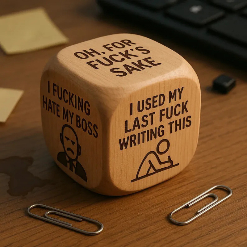 handmade wooden decision die for tabletop games and creative activities - Product view 1