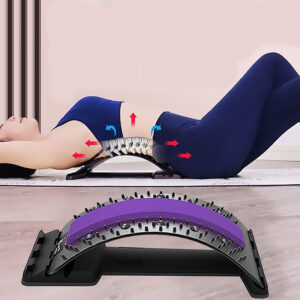 Adjustable lumbar back massager and stretching board with raised massage points - Main product view