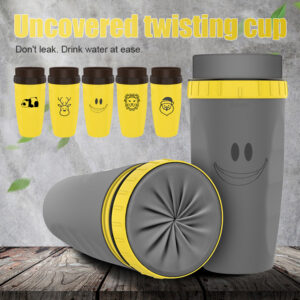 300ml double-walled twist-seal travel cup with straw opening - Main product view