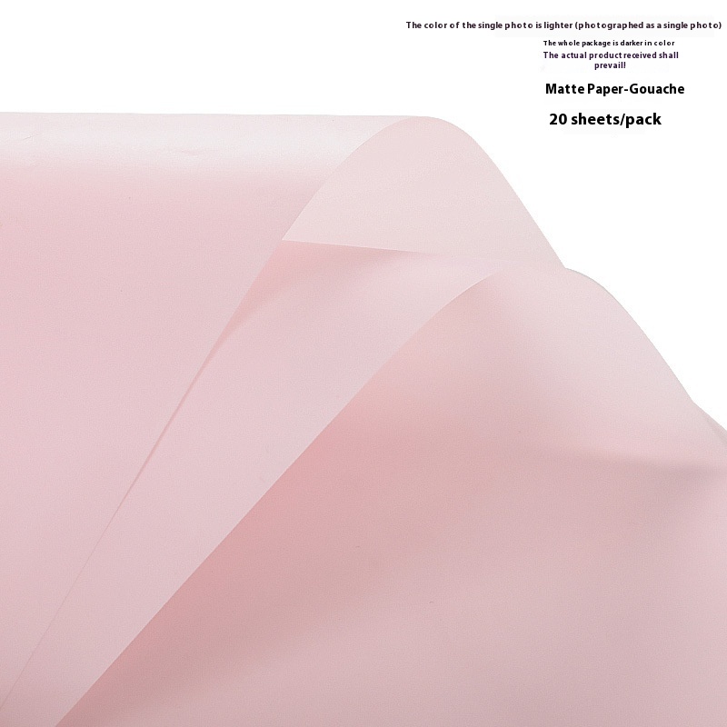 Soft light printed cellophane flower wrapping paper in a selected color - Product view 11