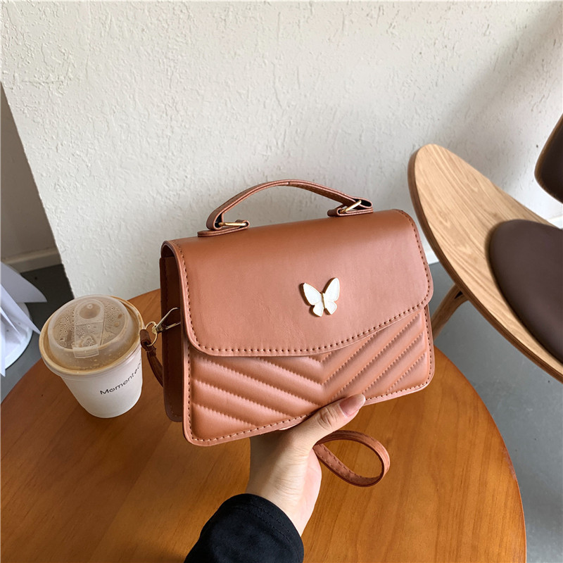 Women's PU horizontal square bag with bow detail - Main product view