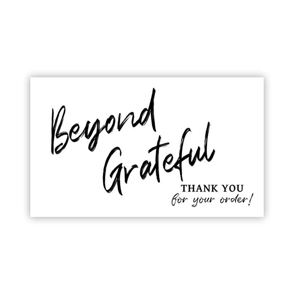 Modern coated paper thank-you cards in assorted color options - Product view 5