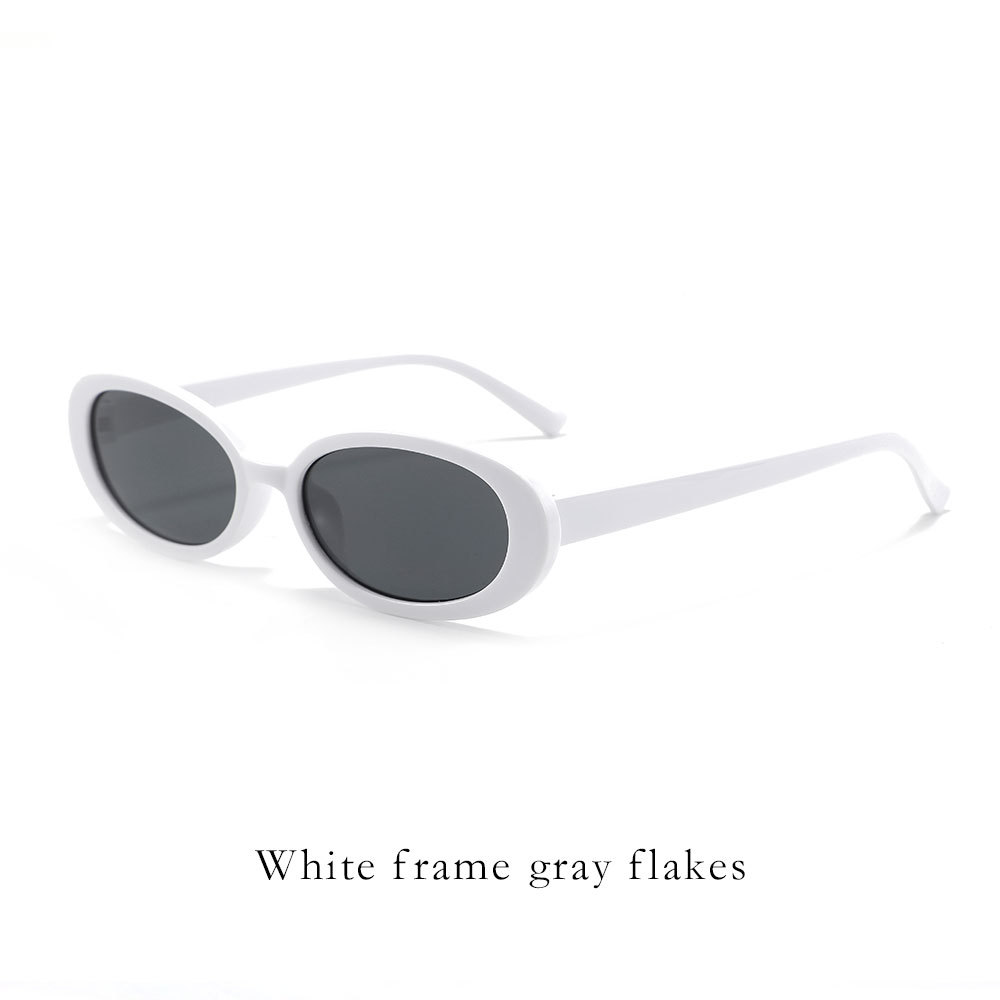 Oval UV400 retro street sunglasses with a full frame - Product view 2