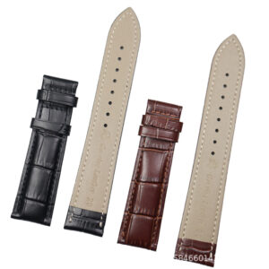 Semi-thin full-grain leather watch strap in multiple colors - Main product view