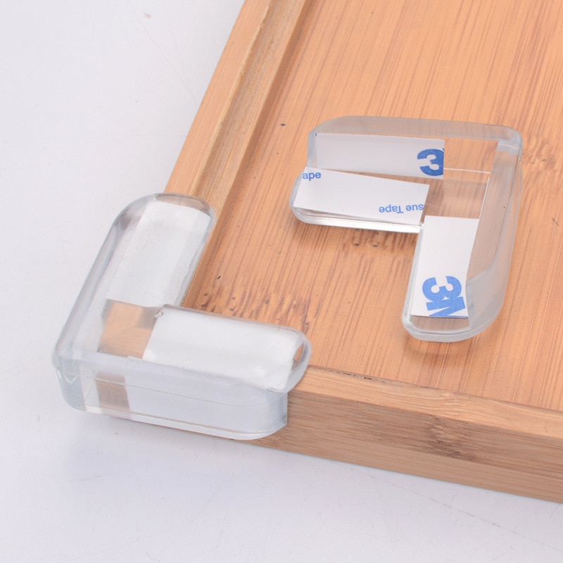 Soft PVC baby safety pad attached to a table corner - Main product view