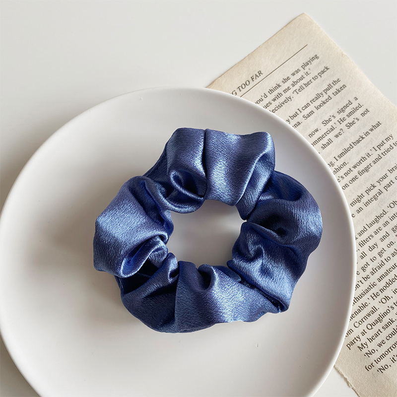 Simple satin retro large intestine loop hair rope in assorted colors - Product view 16