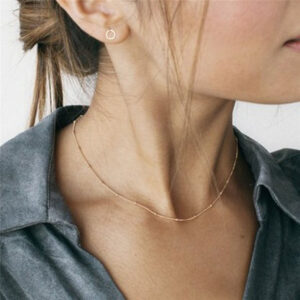 Peas chain plated simple stacked belt wild clavicle chain - Main product view