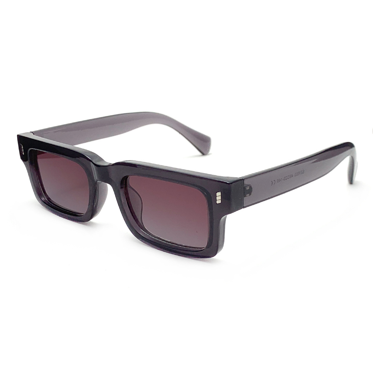 Men's retro rectangular sunglasses with a versatile fashion frame - Product view 4