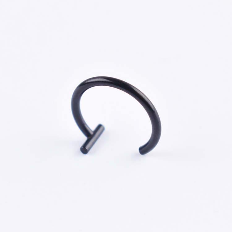 No-hole false lip clip ring in black, steel color, or gold-tone finish - Product view 2