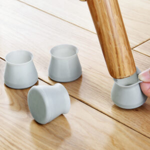 Silicone chair and table leg floor protectors in a 4-piece set - Main product view