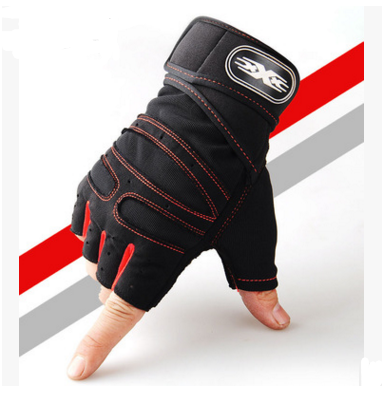 Half-finger cycling gloves with adjustable wrist clasp and anti-slip palm mesh - Main product view