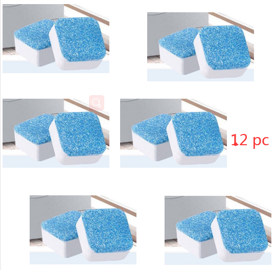 Blue and white washing machine tub cleaning tablets - Product view 4
