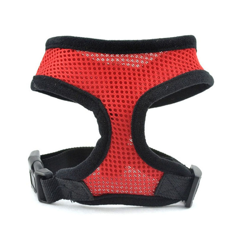 Padded nylon vest for a small dog or cat - Red-XL