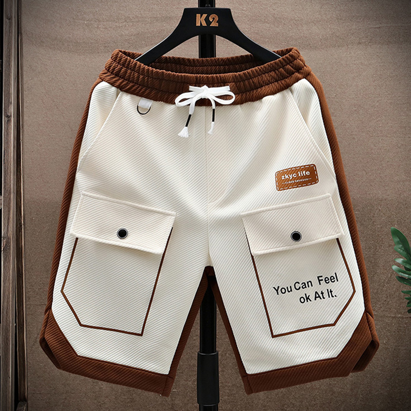 Men's loose casual summer shorts with letter pattern - Product view 4