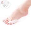 white silicone small toe straightener, 1 pair - Main product view