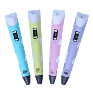 Plastic 3D printing pen with PLA filament and pen holder - Main product view
