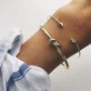 Women’s Vintage Cuff Arrow Knotted Bracelet - Main product view