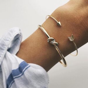 Women’s Vintage Cuff Arrow Knotted Bracelet - Main product view