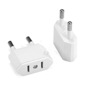 US to EU conversion plug adapter in black or white - Main product view