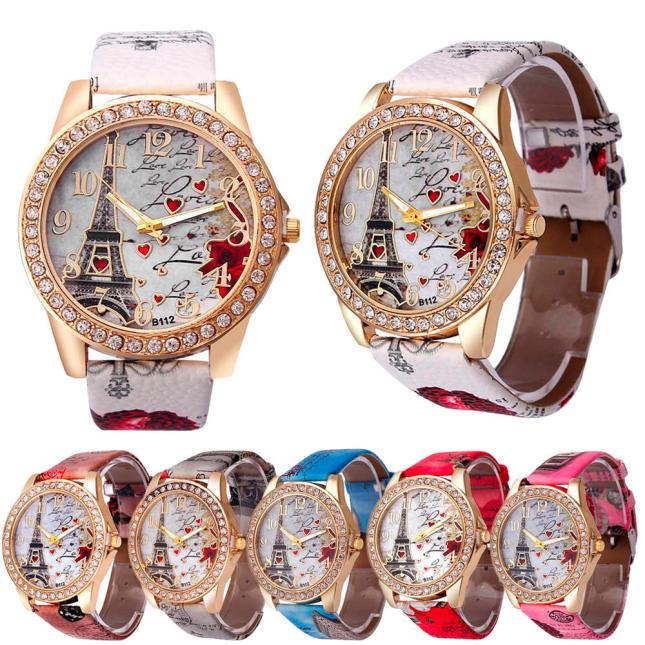 New Vintage Paris Eiffel Tower Women’s Quartz Watch Women Girls Ladies Students Casual Wristwatch Relojes - Main produc