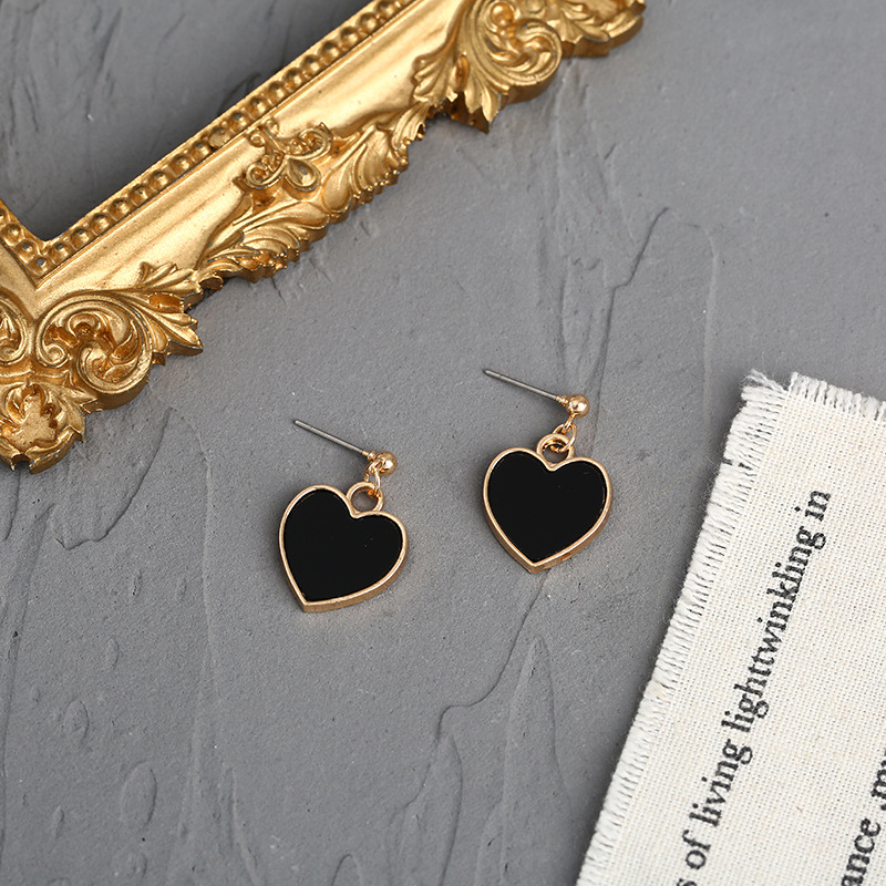 Long Korean-style geometric alloy earrings with a net-inspired design - Product view 5