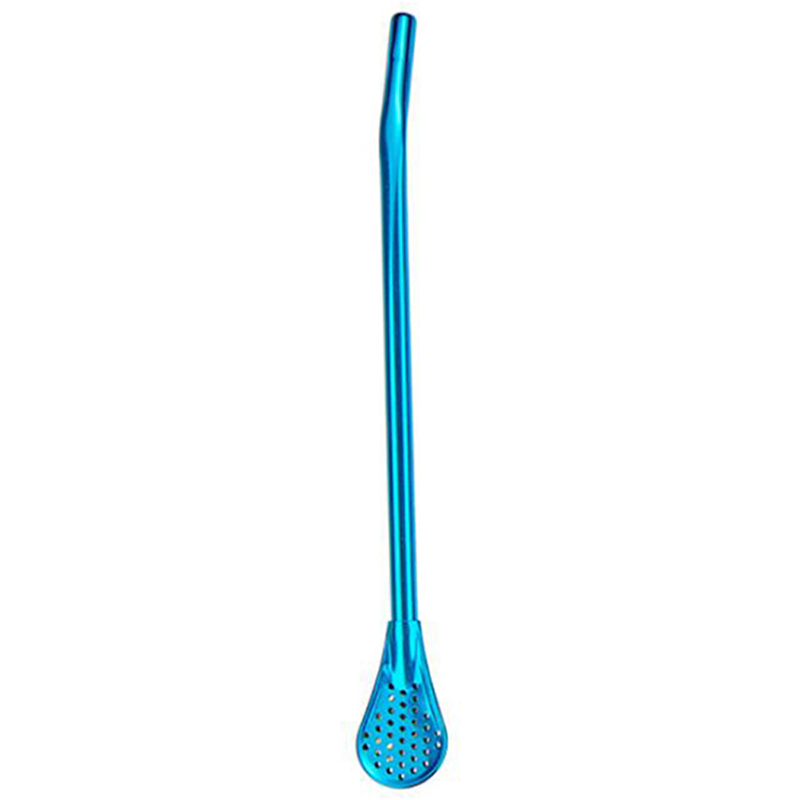 18 cm stainless steel stirring spoon with integrated filter straw - Product view 6